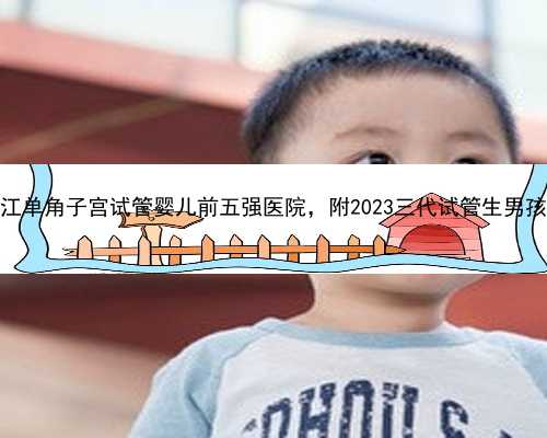 黑龙江单角子宫试管婴儿前五强医院，附2023三代试管生男孩条件